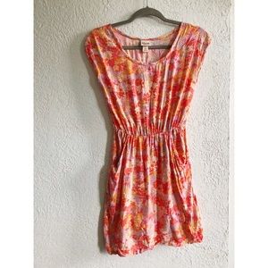 Pink and Orange Floral Dress